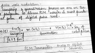 PCM ( Pulse code modulation)