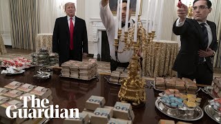 Donald Trump serves fast food to White House guests