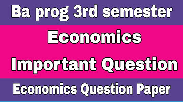 Economics Ba prog 3rd Semseter Notes And Important Question || Macroeconomics Notes and Question