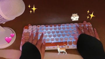ASMR| Soothing Keyboard sound 💅🏽⌨️ no talking| IQUNIX M80 Purry Cat Keyboard