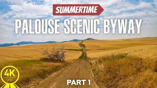 4K Palouse Scenic Byway - American Road Trip with Beautiful Music - Washington State, USA - Part #1