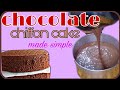 How to make chocolate chiffon / Easy chiffon cake / delicious chocolate cake