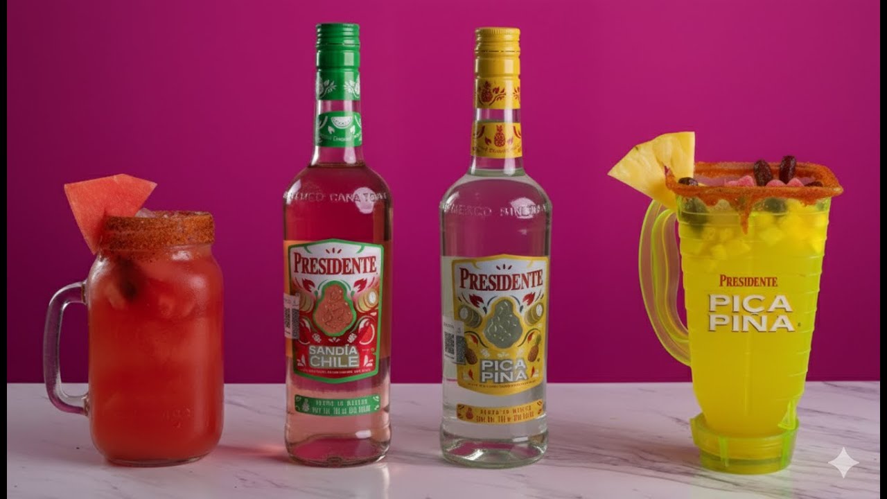 Cócteles ECONÓMICOS con Brandy Presidente 🌶️ Pica Piña y Sandía Chile ...
