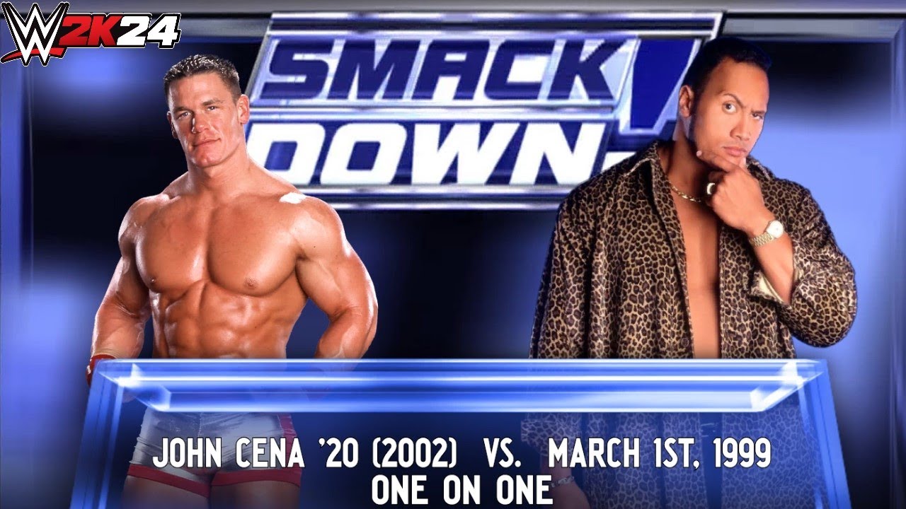 WWE 2k24 - John Cena '02 vs The Rock '99| SmackDown - YouTube