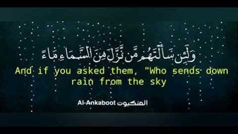 القارئ عبد الرحمن مسعد - ولئن سألتهم من نزل من السماء ماء - مقاطع قصيرة من القرآن