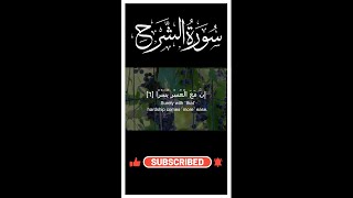 Surah Ash-Sharh/Al-Inshirah Quran Recitation #shorts