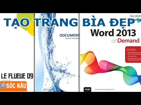 #1 Cách tạo trang bìa đẹp mắt trong Word 2013 Mới Nhất