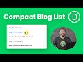 How to design a compact list of divi blog posts