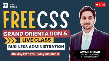 Crack CSS 2026 Business Administration Ft. Sir Awaid Irshad (1st Position)–FREE Session by Nearpeer!