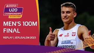Europe's fastest U20 sprinter!  Men's 100m final | Jerusalem 2023