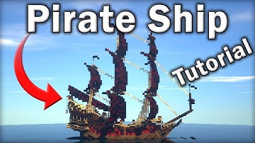 🏴‍☠️ Minecraft Tutorial: How to Make an EPIC Pirate Ship (Queen Anne