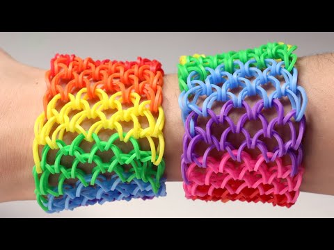Dragon scale loom band Bracelet tutorial  Loom band patterns Rainbow loom  tutorials Rainbow loom bands