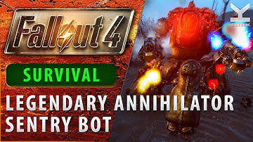 Fallout 4 - Legendary Annihilator Sentry Bot - SURVIVAL - Near the Suffolk County Charter School