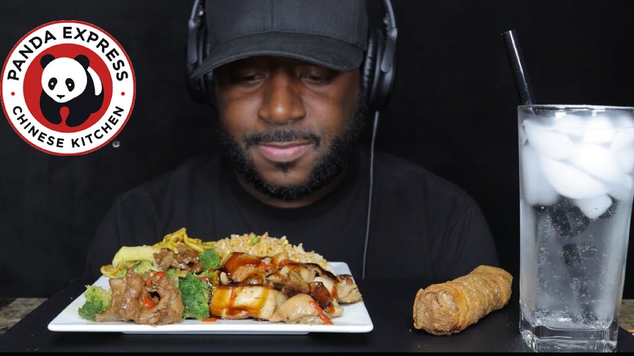 ASMR PANDA EXPRESS TERIYAKI CHICKEN, BROCCOLI BEEF, CHOW MEIN & FRIED RICE. MUKBANG. TCASMR
