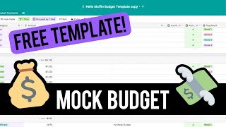 Mock Budget + FREE TEMPLATE! | Budget With Me | Dave Ramsey Cash Envelope System