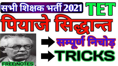 #जीन पियाजे का सिद्धांत #jean piaget