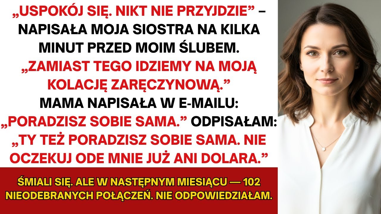 Moja rodzina anulowała swój udział na kilka minut przed moją ceremonią ślubną. Ja też zrezygnowałem.