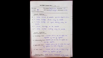 lesson plan of physical science on the topic laws of reflection in English | B.Ed Lesson Plan