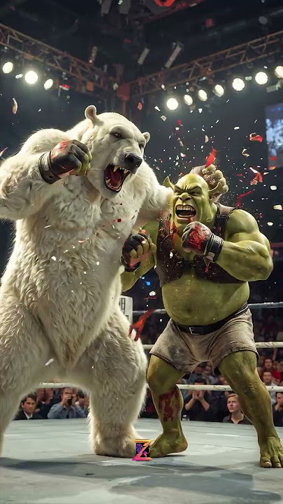 “Shrek Gets Crushed by a Polar Bear?! Brutal Cage Fight!”
