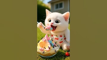 😱 This Will Shock You: Kitten Eats Ice Cream Full of Ants! 🐱🍦#funny #shorts #catstory