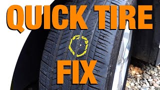 How to Repair a Tire  The Easy Way (without removing the tire)