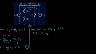Nodal Analysis of Electric Circuits Example 7 | Electrical Engineering