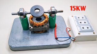 Self Running Machine 15KW 220V Electric Energy Generator How To Make Electricity At Home