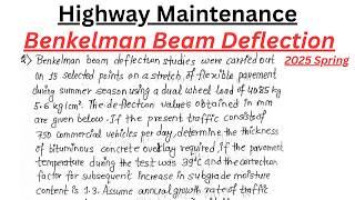 Benkelman Beam Deflection | Highway maintenance | Transportation Engineering II | PoU