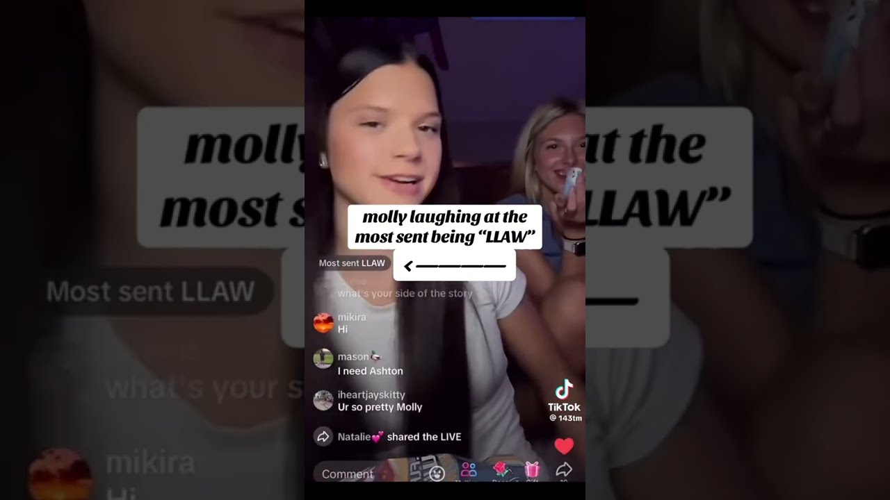 MOLLY NOBLITT LAUGHS AT AUBREIGH ON LIVE Aubreigh Llaw Praisedmolly Grwm Molly