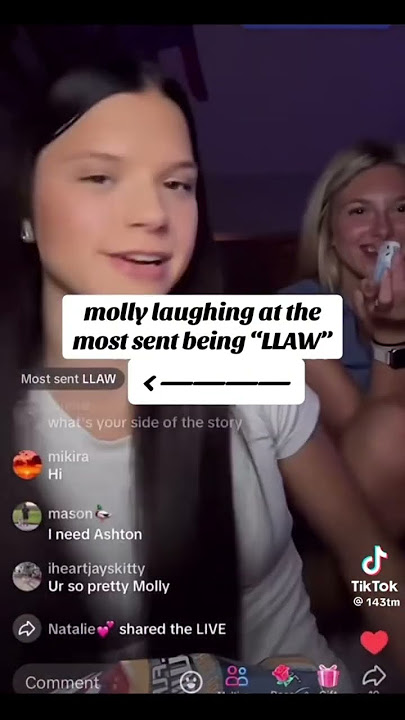 MOLLY NOBLITT LAUGHS AT AUBREIGH ON LIVE #aubreigh #llaw #praisedmolly #grwm #molly