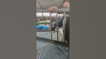 Slanted double-framed screens assemble Internet processes, detachable protective rails