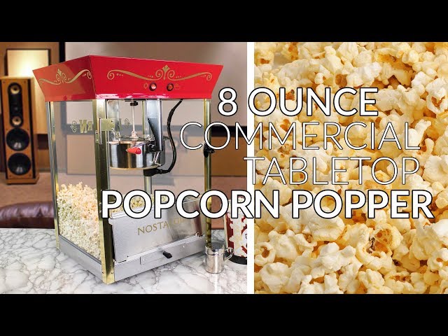 VEVOR Commercial Popcorn Machine, 8 Oz Kettle, 850 W Countertop Popcorn  Maker for 48 Cups per Batch, Theater Style Popper with 3-Switch Control  Steel