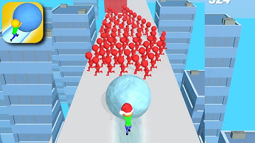 Snowball Run 3D Gameplay Walkthrough part 1(iOS)  @Lucifernani