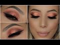Coral/Peach Glitter Summer Smokey Eye | Amys Makeup Box