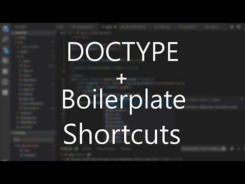 VS Code Doctype and Boilerplate Shortcuts Tutorial