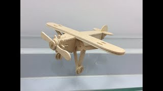 3D Woodcraft DIY Heinkel HE51 Plane Model Wooden Construction Kit Toy Gift AD 