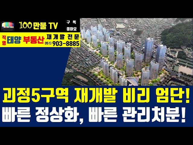 백만불Tv] 부산재개발 - 괴정5구역 재개발 비리 엄단! 국정감사까지 소환된 괴정5구역.. 빠른 정상화를 기원합니다. - Youtube