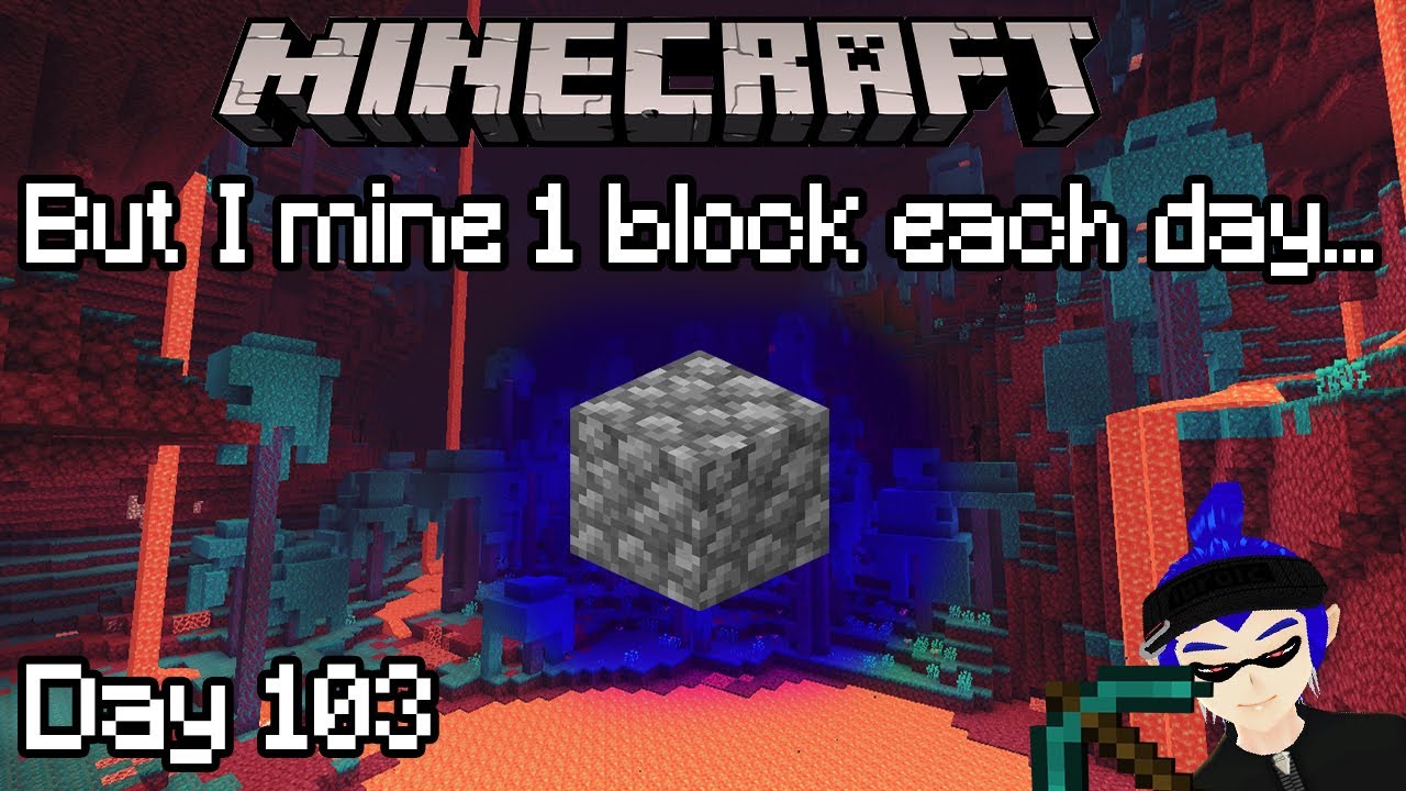 Minecraft but I mine 1 block each day until the YouTube algorithm ...
