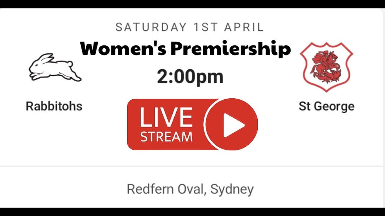 Rabbitohs v Dragons - NSW Womens Premiership Live