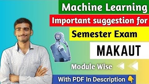Machine Learning  Important suggestions for semester exam🎯 makaut #makaut_exam