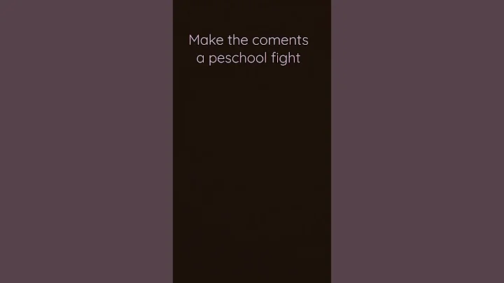 make the comments a  preschool fight