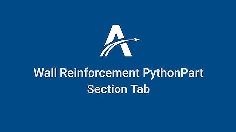 11. Wall Section | Wall Reinforcement PythonParts in ALLPLAN