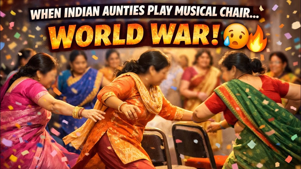 Indian aunties + Musical Chair = pure chaos 😭🔥  No mercy, only one winner 🏆