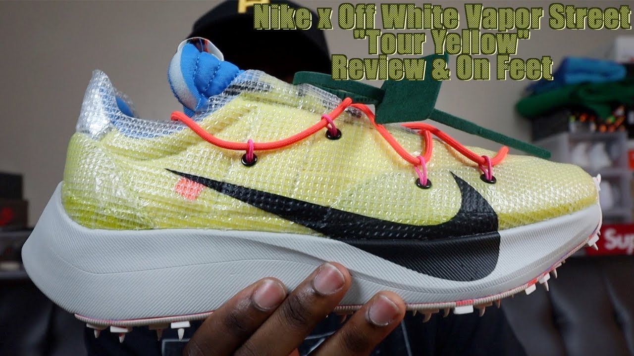 nike vapor street off white yellow