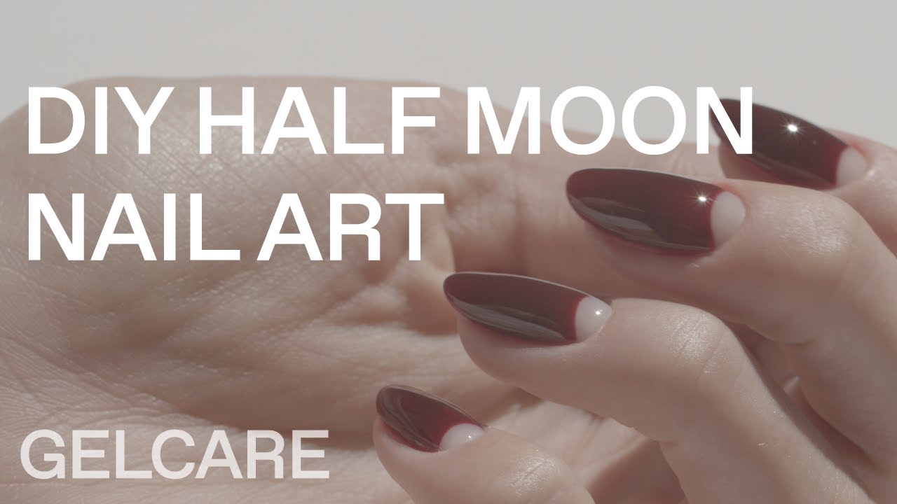 Half Moon Nail design using hole punch reinforcement stickers! Step by  step tutorial