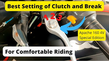 How to Adjust Clutch and Break Levers in Apache 160 4V BS6 Special Edition 2022 ??..