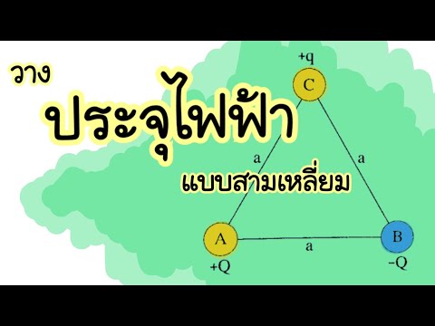 รูปแบบโจทย์ไฟฟ้าสถิต : วางประจุไฟฟ้าแบบสามเหลี่ยม