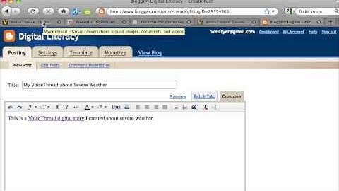 Embedding a VoiceThread on Blogger