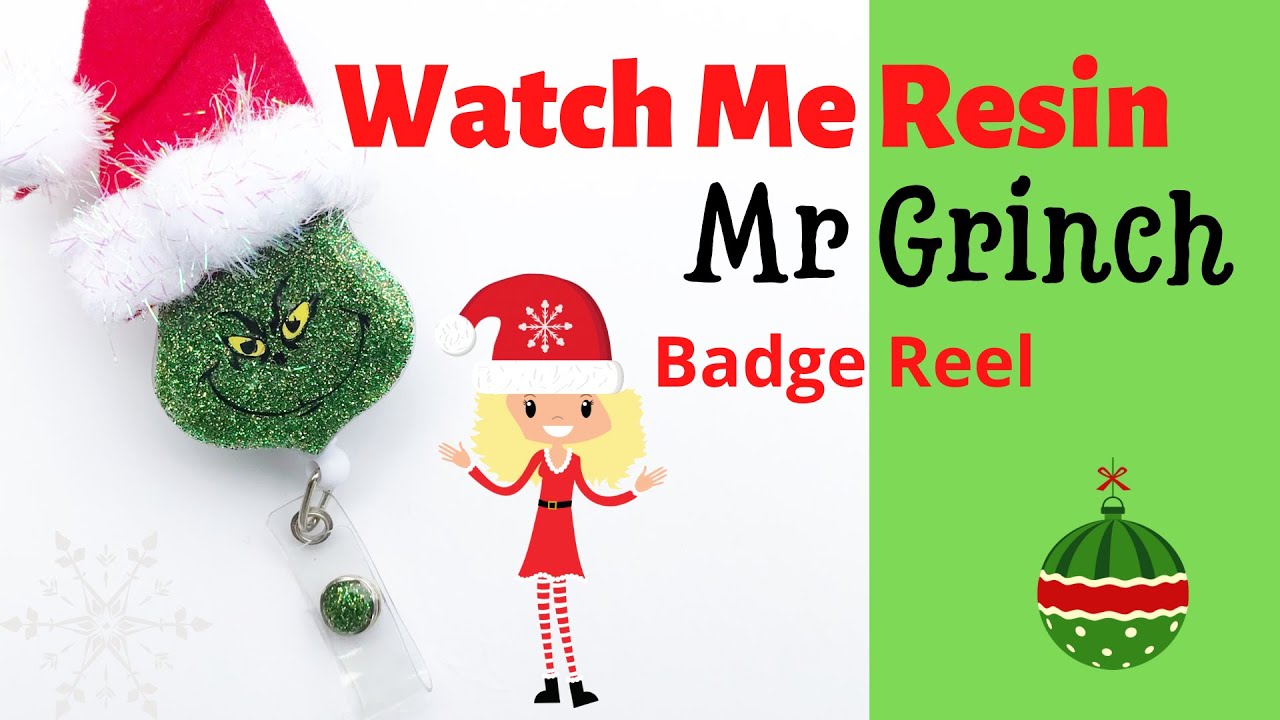 How to make Grinch Badge Reel, DIY Grinch Badge Reel 