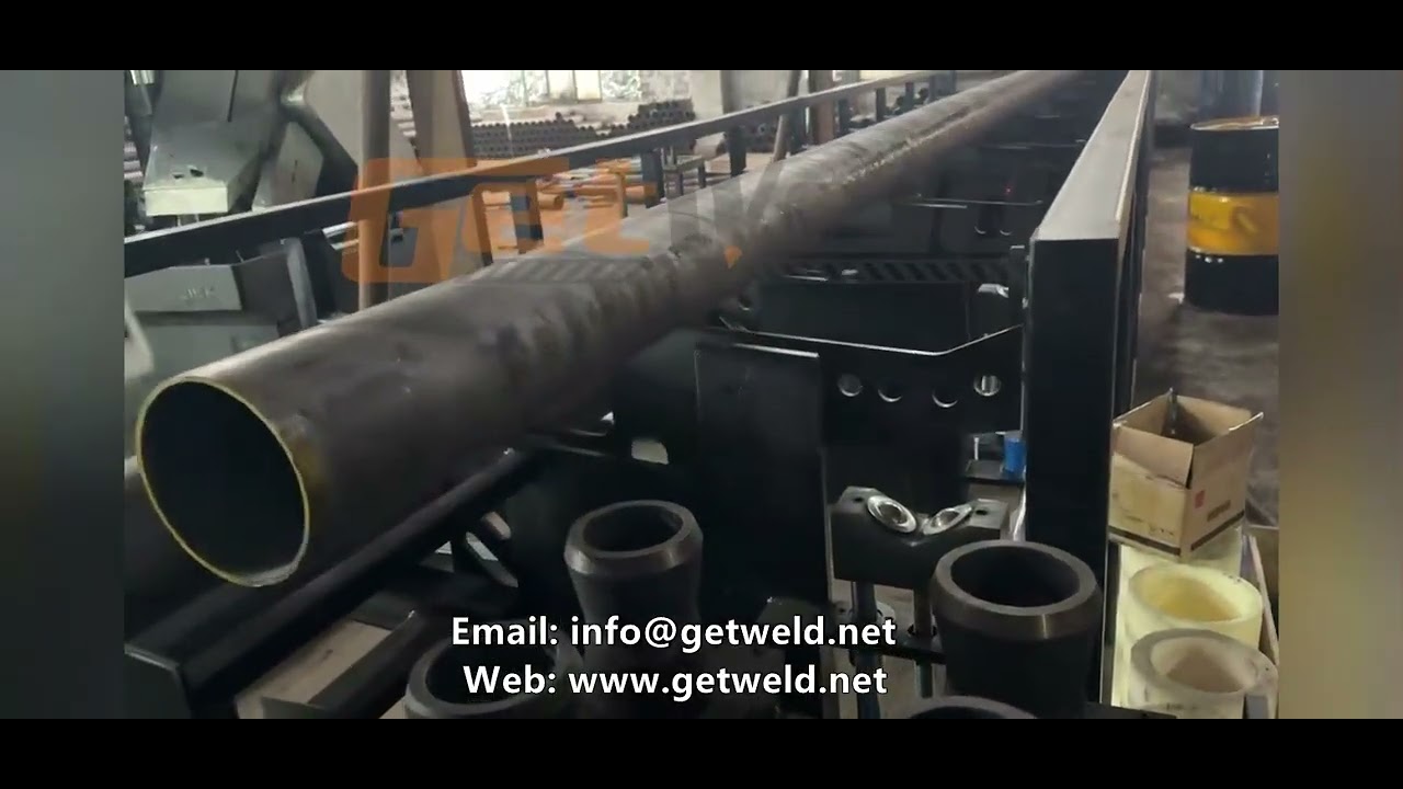 CNG Gas Cylinder Steel Pipe Laser Pipe Cutter with Auto  Feeding Operation Video